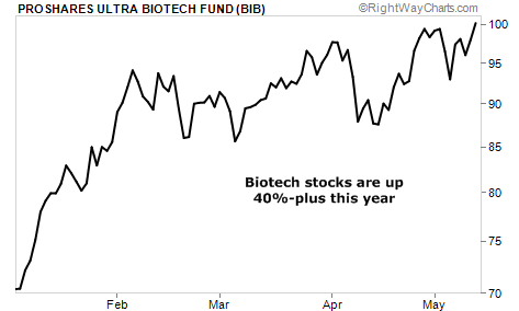 Proshares Ultra Biotech Fund (BIB) Up 40%+ This Year